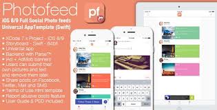 Download Free Photofeed Ios 8 9 Universal Social Photo Feeds App Template Swift Communit App Template Templates App