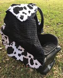 Black And White Cow Print Custom Baby Car Seats Baby Car Seats