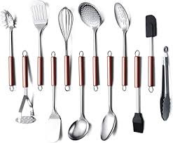 Olarhike bbq grill accessories set for men women, general 22pcs grilling accessories set, stainless steel bbq tools gift utensil with spatula, tongs, skewers for barbecue, camping, kitchen 4.7 out of 5 stars 3,466 Amazon Com Cooking Utensil Set 12 Piece Stainless Steel Kitchen Utensil Set Kitchen Gadgets Cookware Set Best Gift Kitchen Tool Set Rose Gold Handle Home Kitchen
