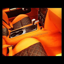 Dodge Challenger Orange And Black Interior Custom Seats Door Panels