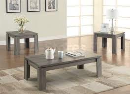 By porter designs (3) lyon 49 in. Coaster 701686 Weathered Grey 3 Piece Coffee Table Set