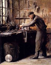 The Carpenter C 1887 Oil Panel Frans Mortelmans Belgian 1865 1936 Painting Art Woodworking Images