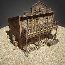 3d Bank Western Old Model Old Western Towns Westerns Old West Town