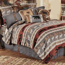 Maybe you would like to learn more about one of these? The Stone Mountain Moose Bear Bedding Collection Is Sure To Sweeten Your Dreams We Re Ready For Bed When It Cabin Bed Rustic Bedding Sets Log Cabin Bedding