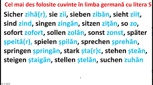 Cuvinte care incep cu litera c. IncepÄƒtori GermanÄƒ Cel Mai Des Folosite Cuvinte In Limba GermanÄƒ Cu Litera S Youtube