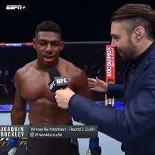 Joaquin buckley's viral ko of impa kasanganay might be the most spectacular, but spectacular and greatest aren't as incredible as joaquin buckley's viral ko was, it's not the greatest in ufc history. Espn Mma Joaquin Buckley Calls For A Post Fight Bonus After Unbelievable Ko Facebook