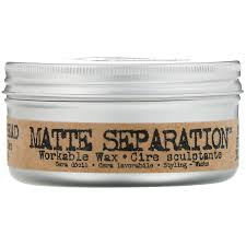 Bed head for men's matte seperation wax is a workable wax with a matte definition for a hold that's strong enough to resist humidity. Tigi Bed Head Matte Separation For Men 3 Oz 85 G Iherb