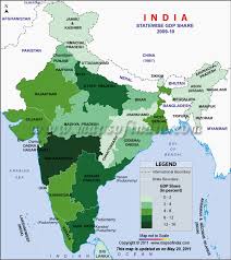 *the map showing top 10 states which have the highest gdp shares in india. India Gdp Growth 2012 2013