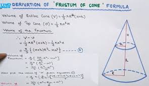 How To Derive The Formula To Obtain The Volume Of The Frustum Of A Cone Nursing Student Tips Nerd Jokes Celebration Quotes