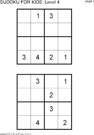 Get hints, track time, print, access previous puzzles and much more. Free Kid Sudoku Puzzle Level 4 Page 1 Okul Oyun Okul Oncesi