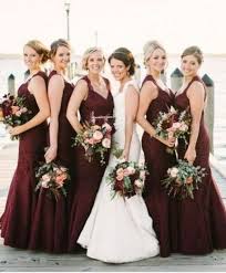 Gorgeous Peach And Burgundy Fall Wedding Bouquets Ideas Bridesmaid Bridesmaid Dresses Marsala Wedding Bridesmaid Dresses