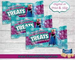 Happy Birthday Rice Krispie Treats Frozen Rice Krispies Treats Rice Krispies Treats Frozen Birthday Frozen Party Rice Krispie Wrapper Frozen Theme Party Frozen Birthday Party Rice Krispie Treats