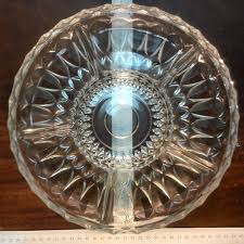 Vintage Heavy Plateau Hors D Oeuvres Six Section Dish Glass 1970 S A Beautiful Dish For Nibbles With Relish Compartment With Dip Vintage Glass Beautiful Dishes