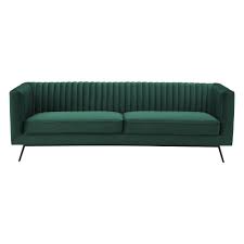 Manhattan Comfort Vandam 3 Seat Hunter Green Velvet Sofa In 2020 Green Velvet Sofa Sofa Velvet Sofa