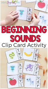 Beginning Sounds Clip Cards Help Children Learn Letters Letter Sounds And Develo Preschool Learning Activities Letter Sounds Preschool Letter Sound Activities
