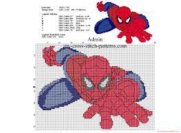 Printable superhero cross stitch patterns. Cross Stitch Pattern Spiderman Free Cross Stitch Patterns Simple Unique Alphabets Baby