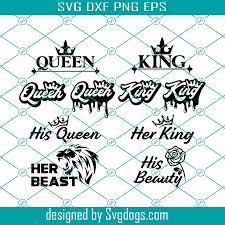 Download Queen And King Svg His Beauty Her Beast Svg Her King Svg His Queen Svg Crown Svg Svgdogs
