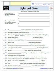Free Differentiated Worksheet For The Bill Nye The Science Guy Light And Color Episode Free Worksheet Video Guide Science Guy Light Science Bill Nye