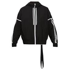 Black And White Striped Jacket Mens Blackbarrett By Neil Barrett Striped Hooded Windbreaker Jacket 478 Liked On Polyvore Featuring Men Leather Sleeve Jacket Striped Jacket Windbreaker Jacket