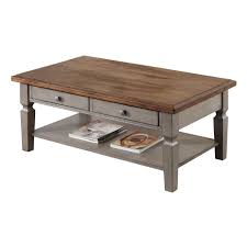 August Grove Murtaugh Coffee Table Coffee Table With Shelf Solid Wood Coffee Table Country Style Coffee Table