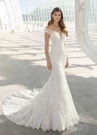 Abito da sposa 2021 scollo a v sirena senza maniche in pizzo abbellimento classico abiti da sposa con treno. Abiti Da Sposa A Sirena Lemienozze It