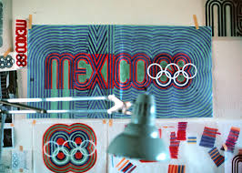 Only two olympic logos use the year of their games as part of the actual logo itself. Mexico 68 99 Invisible