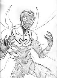 Blue Beetle Sketch Blue Beetle Spiderman Artwork Beetle