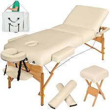 Table de massage pliante pas cher pour commencer le massage avec une table a bas prix. Table Massage Professionnelle 3 Zones Creme