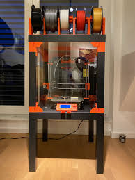 Prusa Printer Enclosure V2 With Mmu2s Support A Fantastic Wardrobe For My Printer He Not Only Looks Good He Al In 2020 3d Printer Enclosure 3d Printer Diy Printer