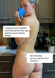 Femdom Chastity Captions - Chastity Cage