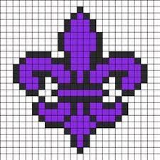Purple Saints Row Fleur De Lis Bead Pattern Beading Patterns Cross Stitch Patterns Loom Beading