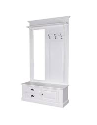 Ein traumhaus im amerikanischen stil auf der ostalb vom lokalen bauunternehmen. Garderobe Mit Spiegel Weiss Massivholz Garderobenschrank Weiss Mit Sitzbank 2 Schubladen Landhaus