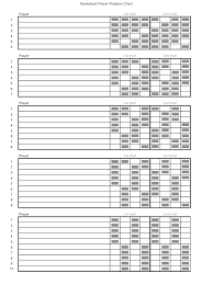 Basketball Player Rotation Chart Template Download Printable