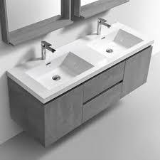 alma pre 60 inch double sink wall mount
