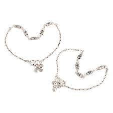 Check spelling or type a new query. 925 Sterling Silver Anklets Rectangle Floral Pendant Design Drum Ends