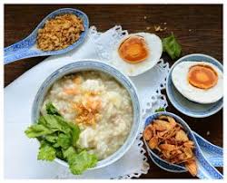 Indonesian Medan Food Bubur Ayam Telur Asin Rice Porridge With Salted Eggs Resep Makanan Resep Masakan Telur