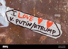 I love V. Putin / D. Trump. Handwritten ...