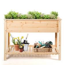 Rosalind Wheeler Burkholder Wood Raised Garden Wayfair In 2020 Wood Planters Wood Planter Box Planter Boxes Flowers