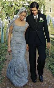 Pretty Little Wedding Things Grey Wedding Dress Celebrity Bride Peaches Geldof Wedding