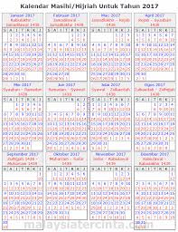 Kalender nasional tahun 2021 atau kalender masehi ini dilengkapi dengan kalender islam dan jawa, sehingga memudahkan anda untuk melihat perpaduan antara 3. Kalendar Islam Masihi Hijrah 2017m 1438 1439h Islam Periodic Table Organization