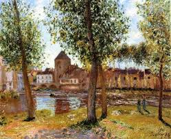Alfred Sisley Peupliers A Moret Sur Loing Apres Midi D Aout 1888 Moret Sur Loing Impressionnisme Peintures Impressionnistes