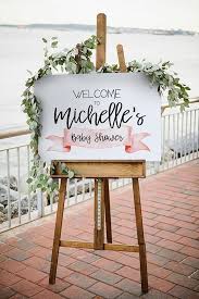 Nursery design boards featuring beautiful nursery designs and resources to help you decorate a nursery for your baby.nursery designs. Watercolor Ribbon Baby Shower Welcome Sign Editable Template Baby Shower Signs Baby Shower Baby Shower Inspiration