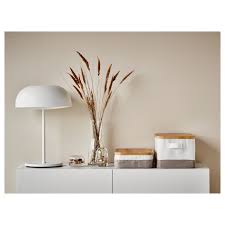 Rabbla Doos Met Deksel 25x35x20 Cm Ikea Weisse Tischlampe Lampentisch Tischleuchte