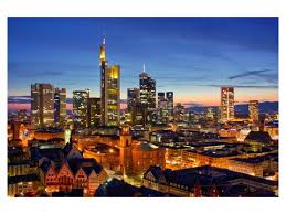 Stilvolles Poster Der Frankfurt Skyline Online Drucken