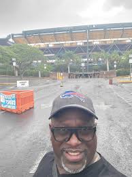 Highmark Stadium view from 2 miles offshore