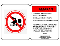 Aluminium frame signboard plus signs technology facebook. Dilarang Masuk 2