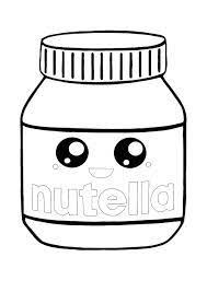 L'univers magique des licornes fascinent tous. Coloriage Kawaii Nutella Coloriage Food Gratuit A Imprimer Dessin