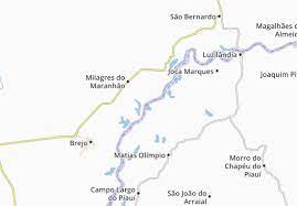 Maranhão did not join in the brazilian declaration of independence of 1822, but in the following year the portuguese were driven out by british sailor and liberator admiral lord cochrane and it became part of the empire of brazil. Michelin Landkarte Milagres Do Maranhao Stadtplan Milagres Do Maranhao Viamichelin