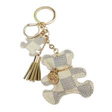 Black Brown Beige Leather Pu Bear Keychain Bag Charm Kcau Keyring Bijoux De Sac Bijoux Porte Clef