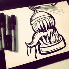 Gangster Graffiti Spray Cans Drawings